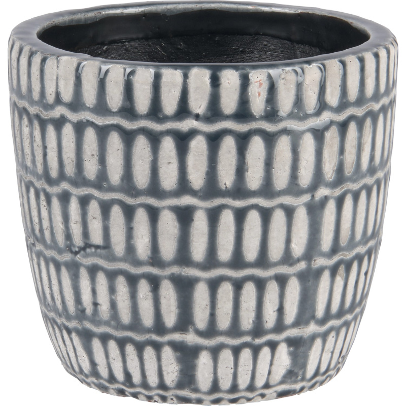 Květináč Minimalist Zen průměr 13,5 cm tmavě šedý
