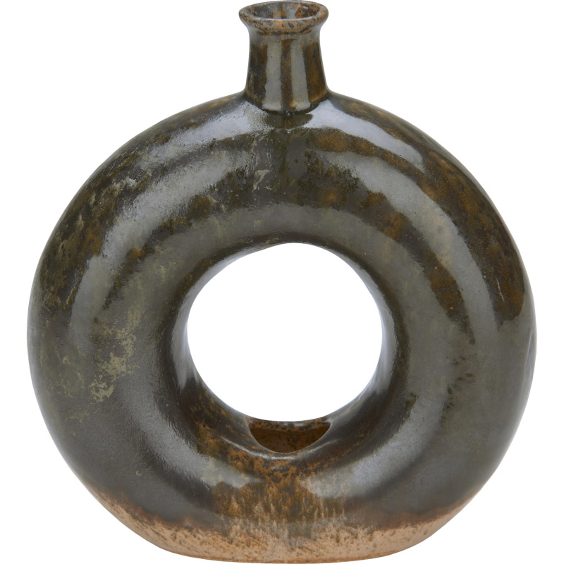 Váza Ancient Secrets, černá, 19,5 x 6 x 17 cm