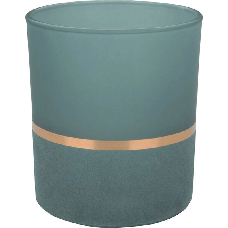 Svícen na čajové svíčky Dark Wonder, sklo, tyrkysový, 10 x 8 x 8 cm