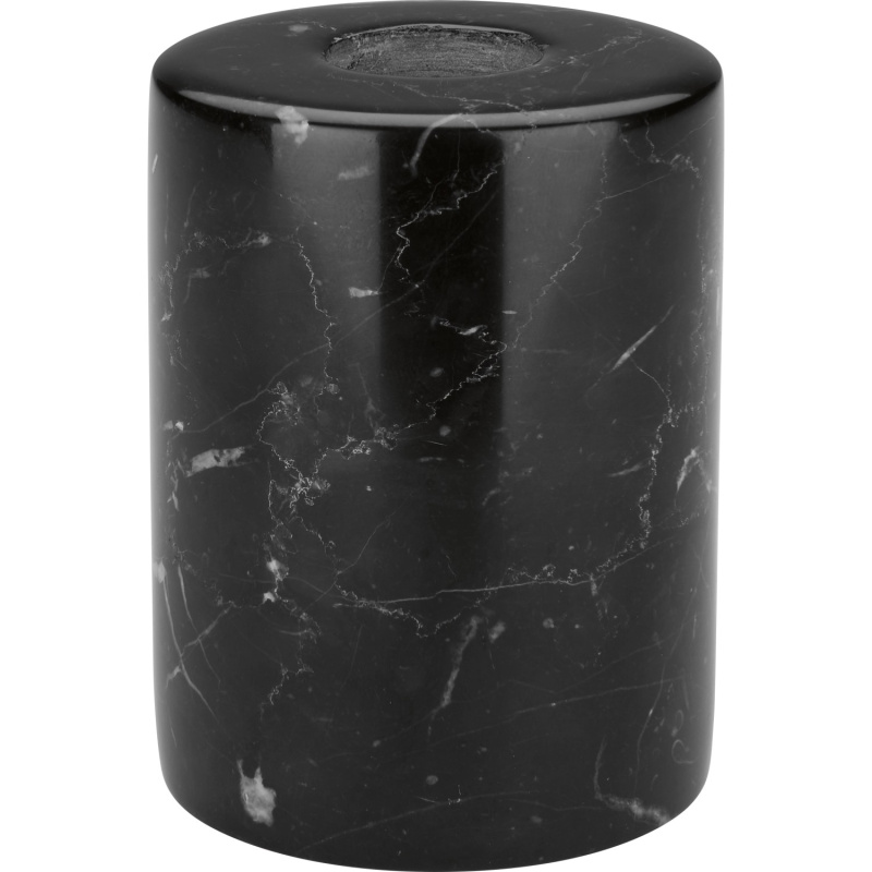 Svícen Midnight Mystery, mramor, černý, 8 cm