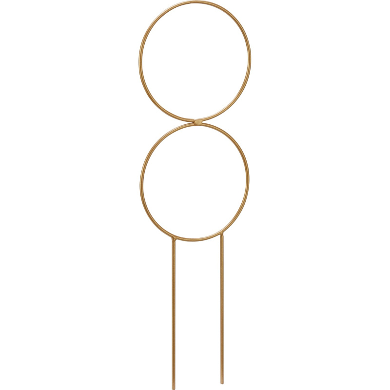 Kovová opora k rostlinám tvar č. 1, zlatá, 10 x 34 cm