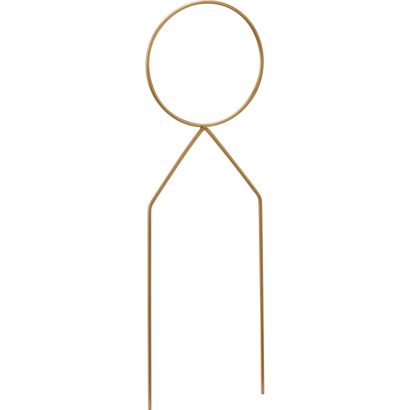 Kovová opora k rostlinám tvar č. 2, zlatá, 10 x 34 cm