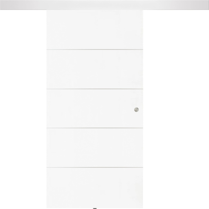 Dřevěné posuvné dveře Monviso vč. kolejnice, bílá, 180 x 212 cm