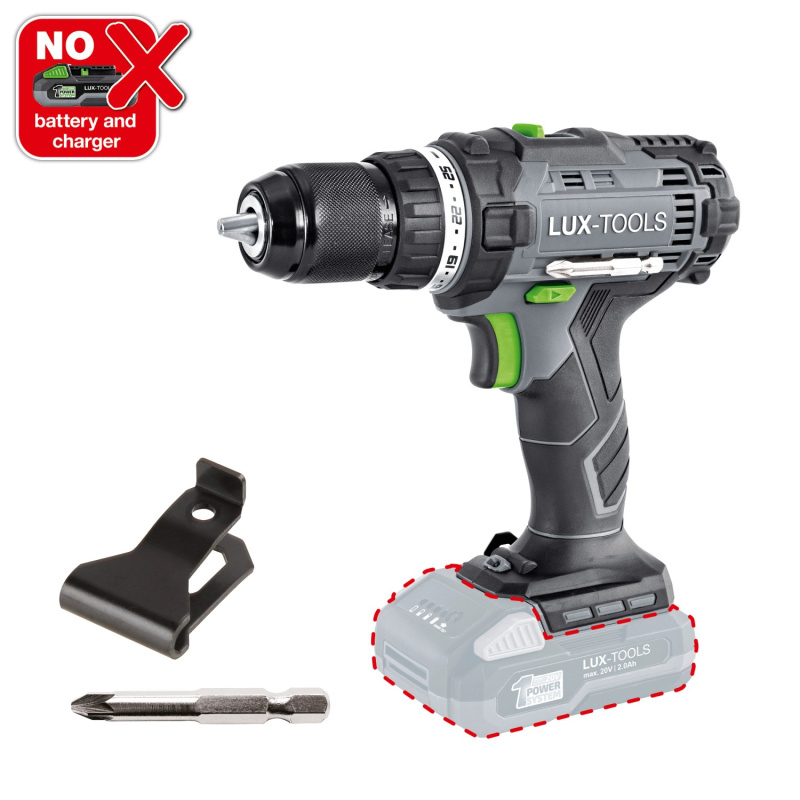 LUX-TOOLS 1 PowerSystem Aku vrtací šroubovák A-BS-20 Solo