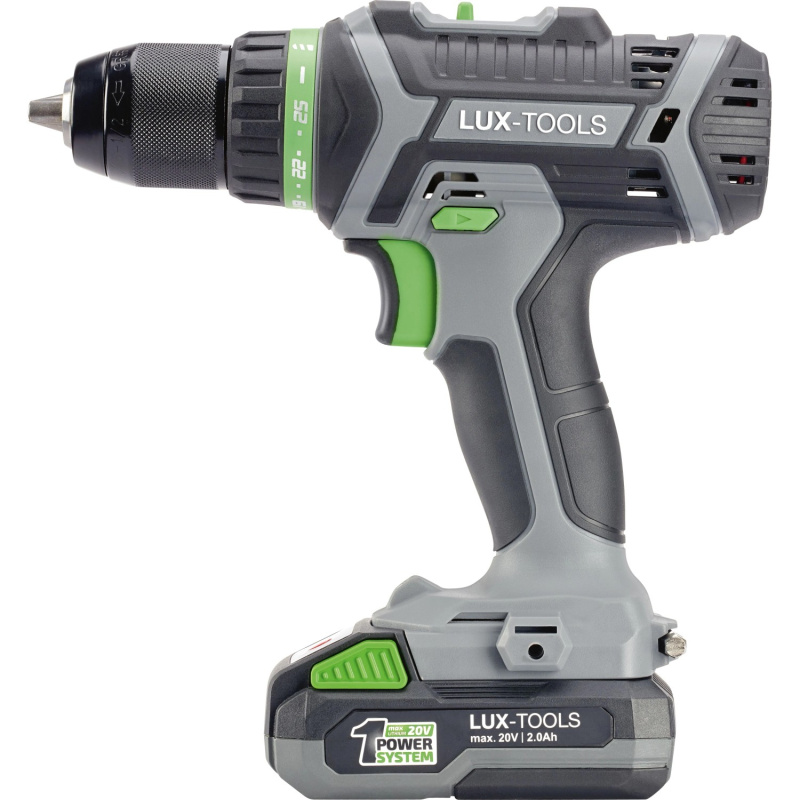 LUX-TOOLS 1 PowerSystem Aku vrtací šroubovák A-BS-20-F Set