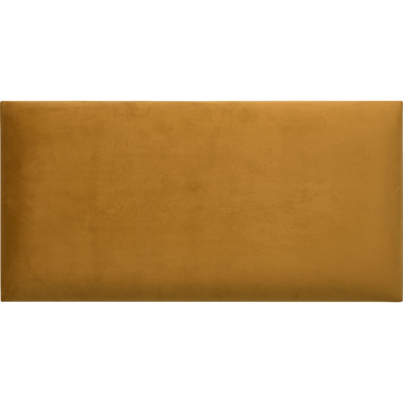 Nástěnný polstr obdélník 60 cm x 30 cm žlutý sametový