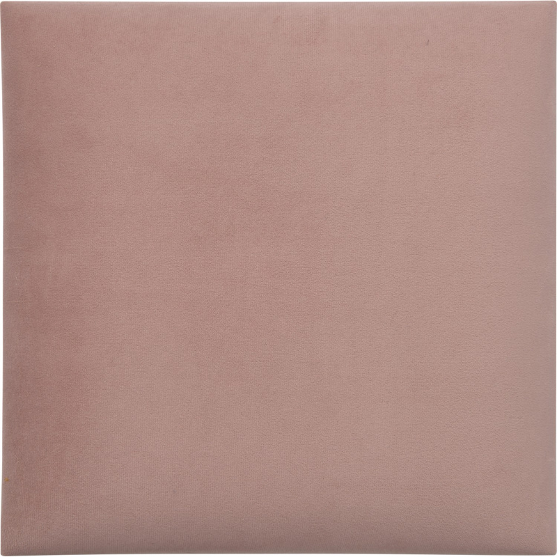 Nástěnný polstr čtverec 30 cm x 30 cm růžový sametový