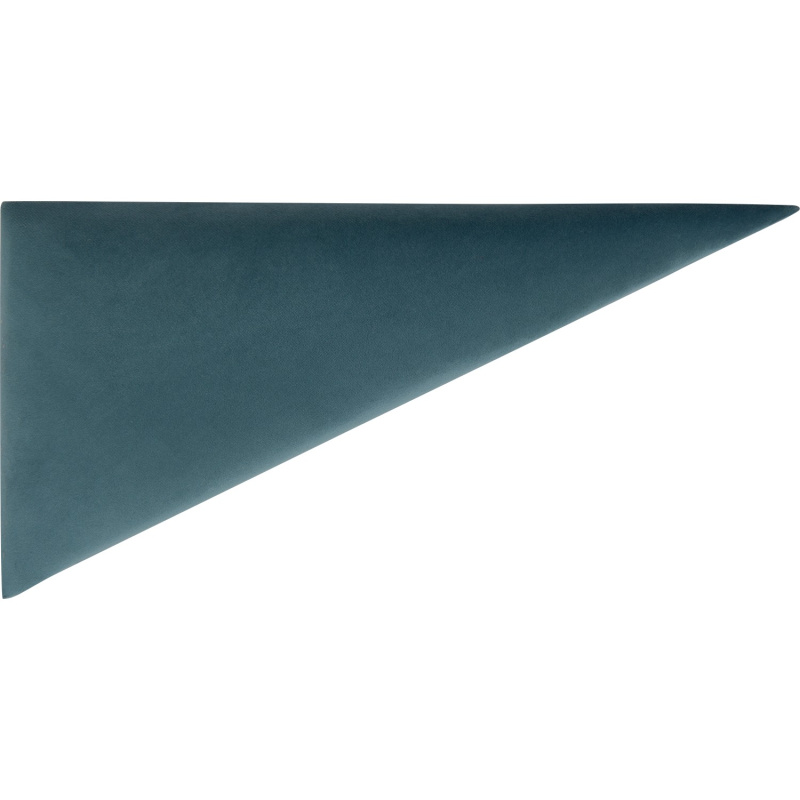 Nástěnný polstr trojúhelník 15 cm x 30 cm barva petroleje sametový