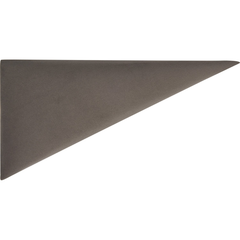 Nástěnný polstr trojúhelník 15 cm x 30 cm tmavě šedý sametový