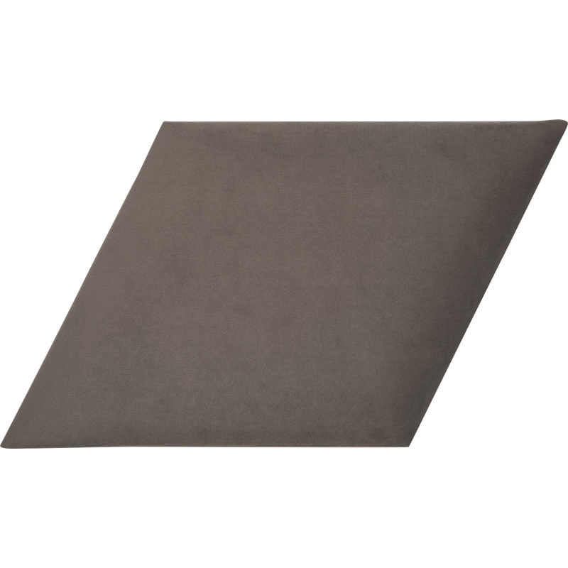 Nástěnný polstr Diamant levý 30 cm x 15 cm tmavě šedý sametový