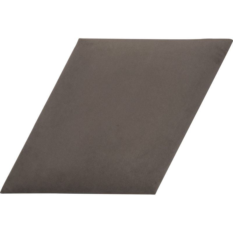 Nástěnný polstr Diamant pravý 30 cm x 15 cm tmavě šedý sametový