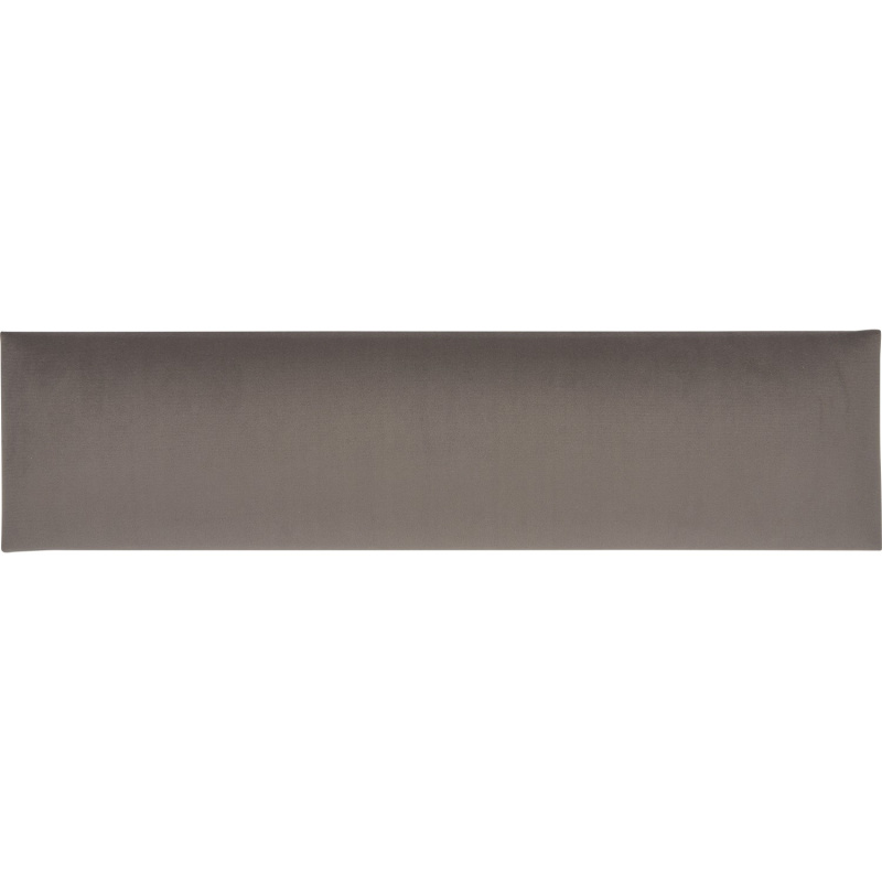 Nástěnný polstr obdélník 15 cm x 60 cm tmavě šedý sametový