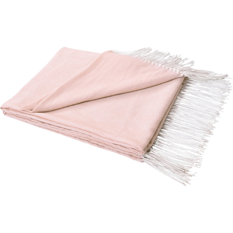 Deka s třásněmi růžová 120 x 160 cm