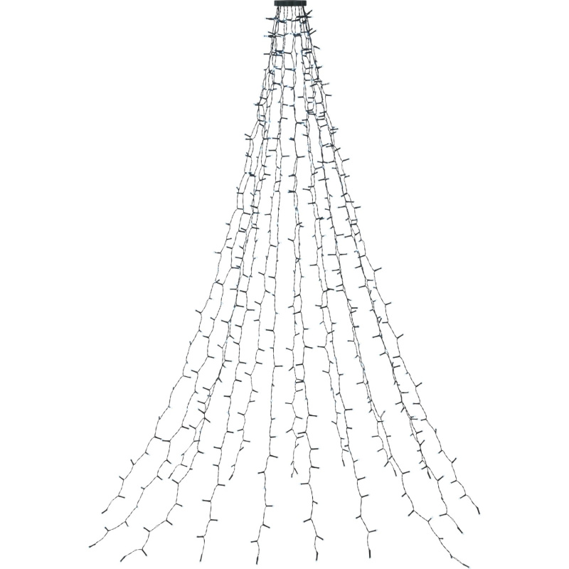 LED světelný závěs na stromeček 180 cm, 512 LED 2v1 studená/teplá bílá, IP44