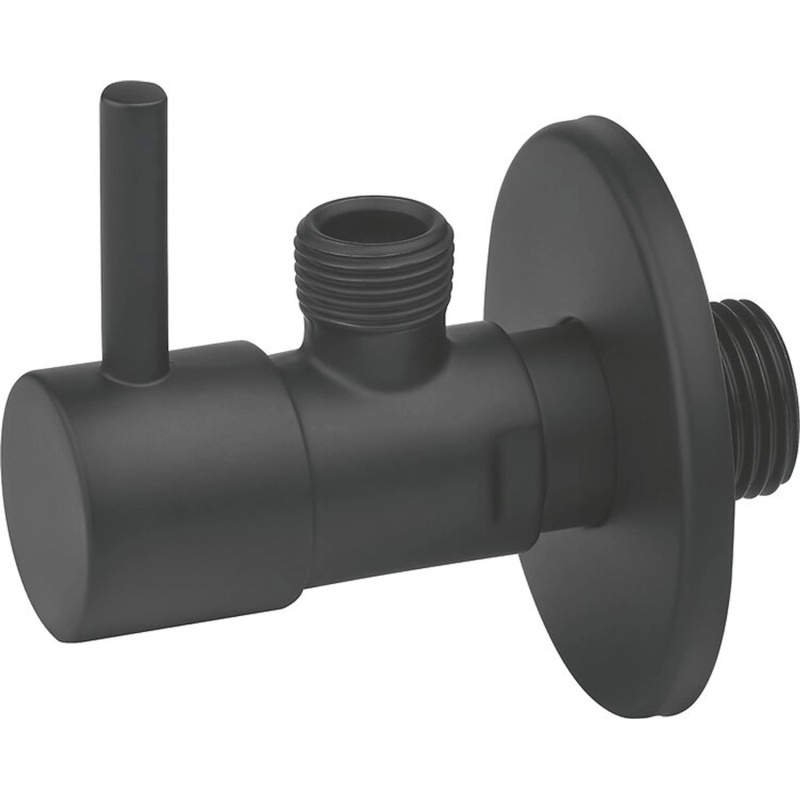 baliv Designový rohový ventil EV-3420 s páčkou, matná černá, 1/2" x 3/8"