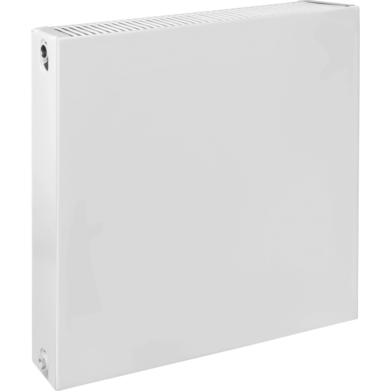 Deskový radiátor hladký se středovým připojením, bílá, 60 x 60 cm