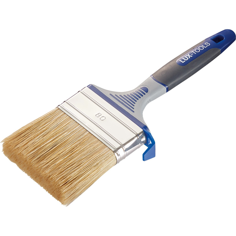 LUX-TOOLS PRO Plochý štětec na vodou ředitelné barvy 3K s háčkem, 80 x 9 mm