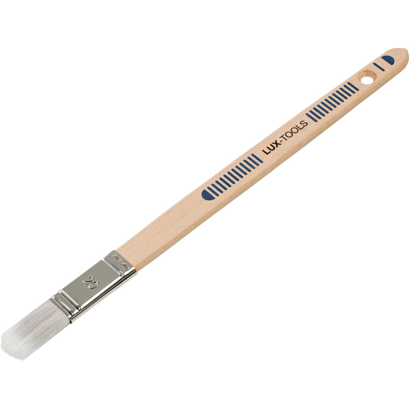 LUX-TOOLS Plochý štětec lakovací rovný, dřevěná rukojeť, 20 mm