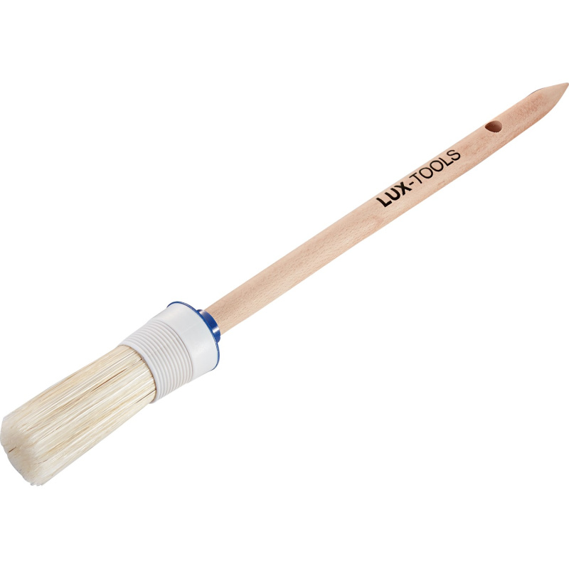 LUX-TOOLS Kulatý štětec lakovací, dřevěná rukojeť, vel. 4