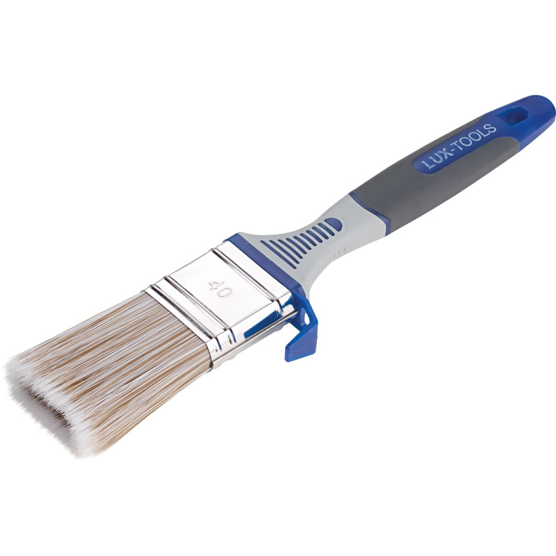 LUX-TOOLS PRO Plochý štětec lazurovací 3K s háčkem a rezervoárem, 40 mm