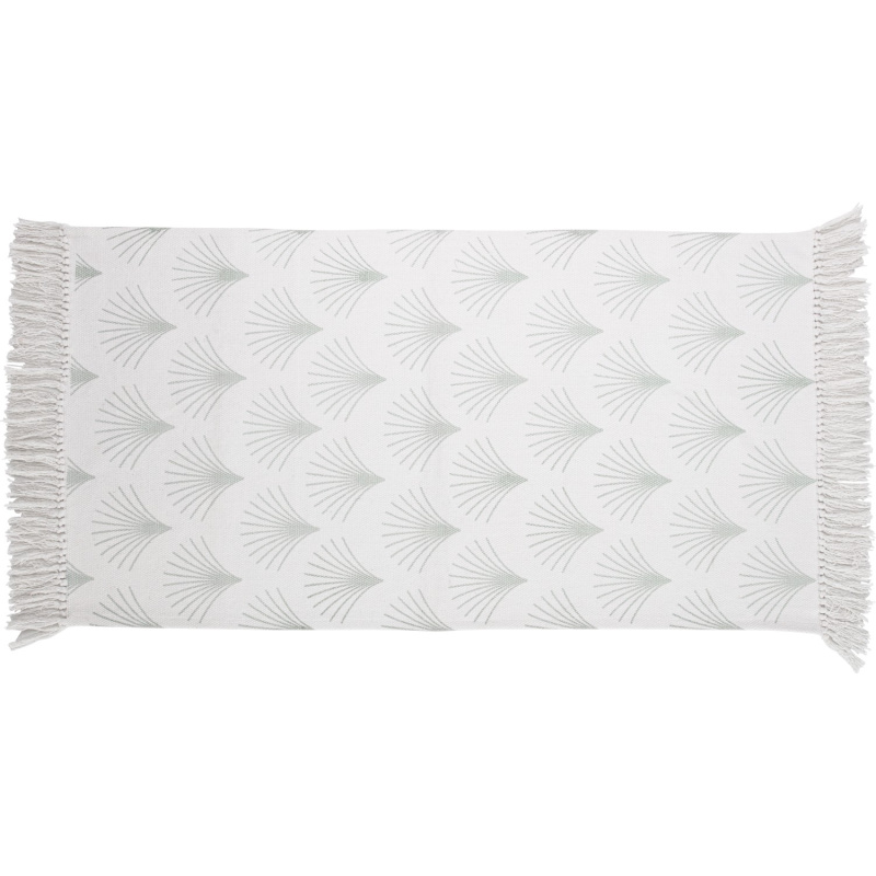 VLC Bavlněný koberec se vzorem bílo-mátový 60 x 120 cm