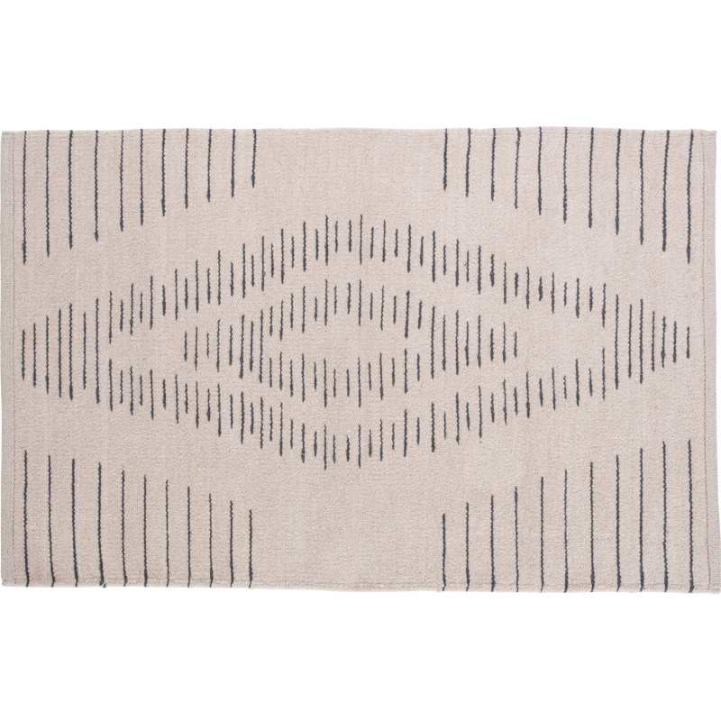 OBI Bavlněný koberec se vzorem béžovo-černý 60 x 90 cm