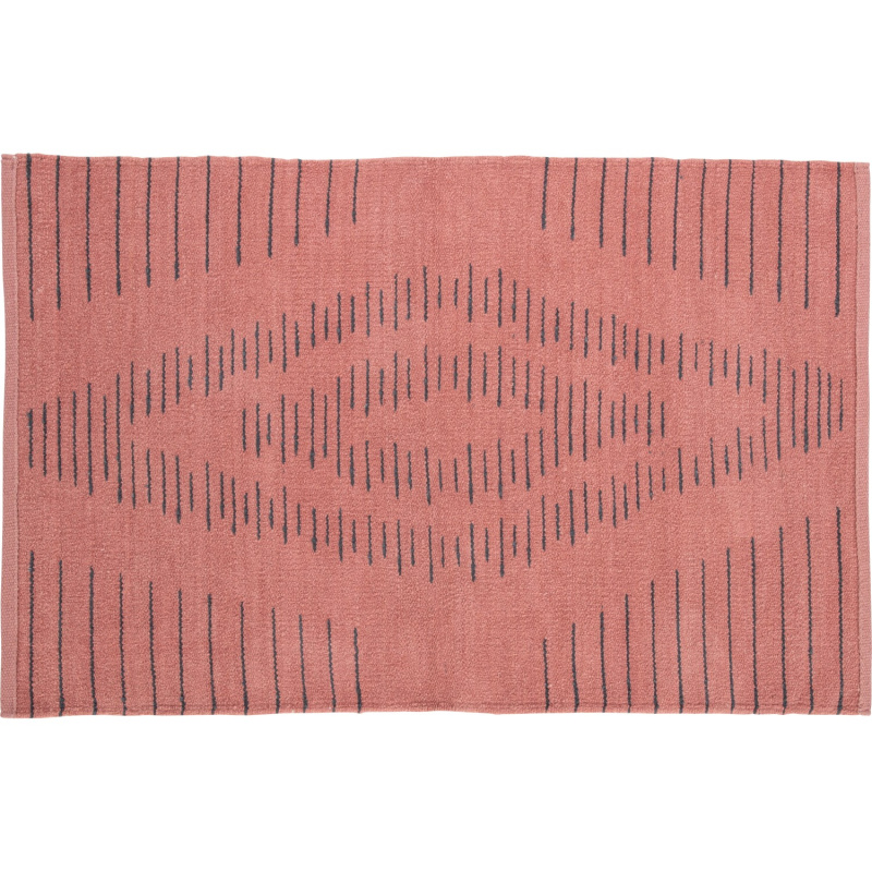 OBI Bavlněný koberec vzorovaný terakota/černý 60 x 90 cm