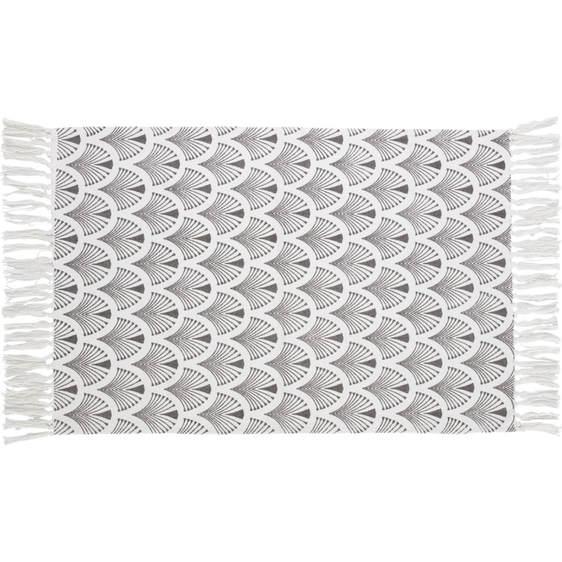 OBI Bavlněný koberec se vzorem bílo-šedý 60 x 90 cm