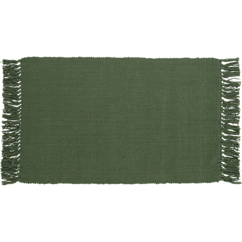 OBI Bavlněný koberec Uni tmavě zelený 50 x 80 cm