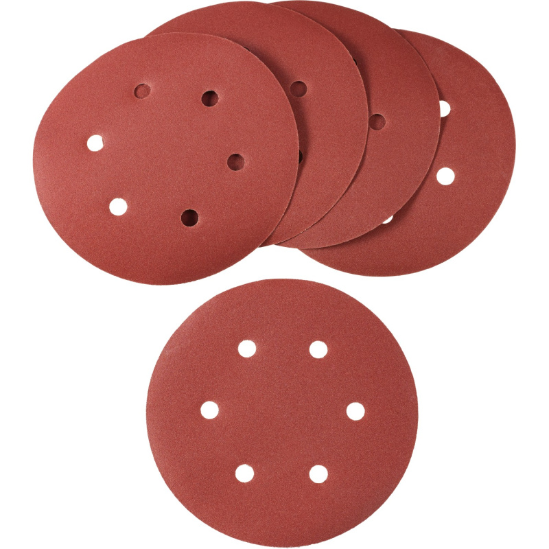 LUX Brusná podložka pro excentrické brusky K240 děrovaná, 5 ks, pr. 150 mm