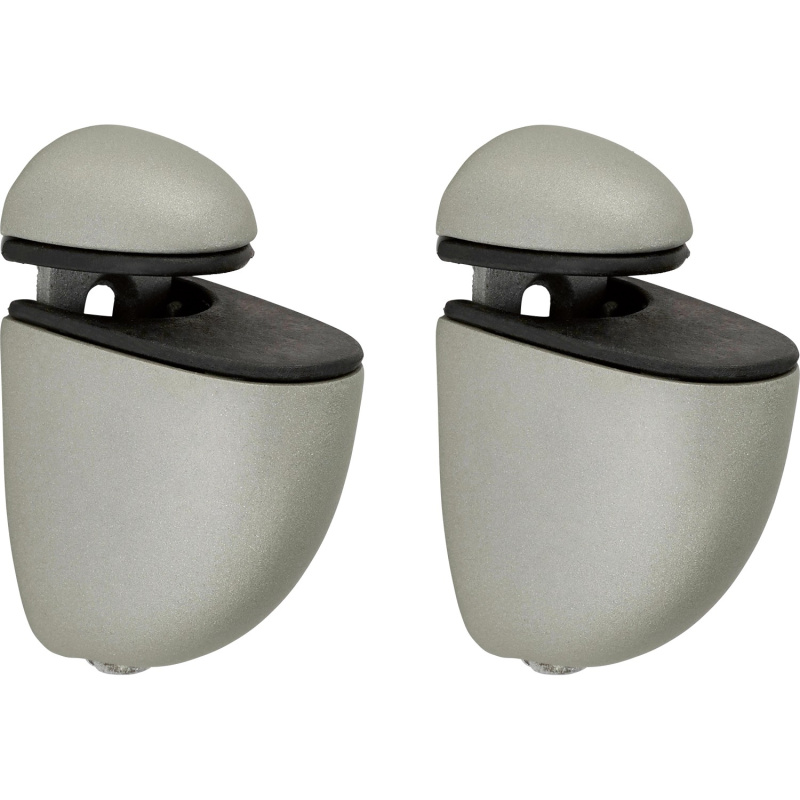 Sada nástěnných držáků polic Select Mini, 4-18 mm, 10 kg, matná stříbrná, 2 ks