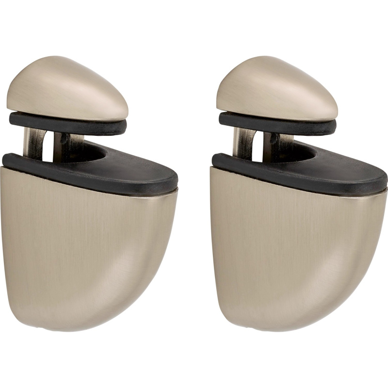 Sada nástěnných držáků polic Select Mini, 4-18 mm, 10 kg, kartáčovaný nikl, 2 ks