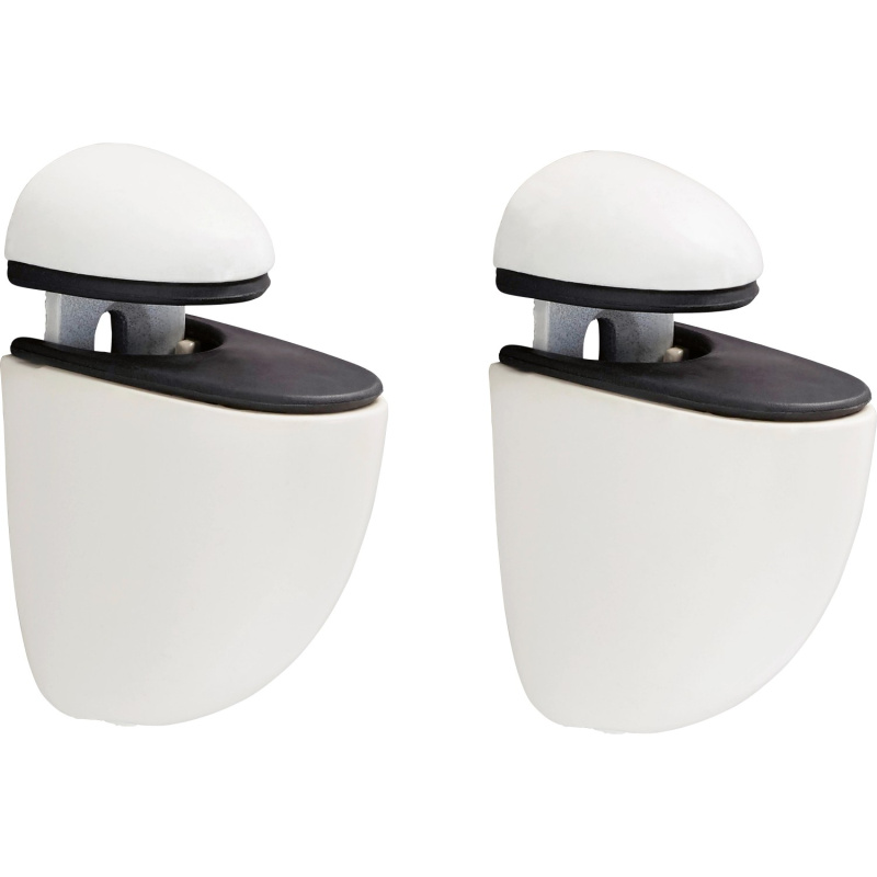 Sada nástěnných držáků polic Select Mini, 4-18 mm, 10 kg, matná bílá, 2 ks