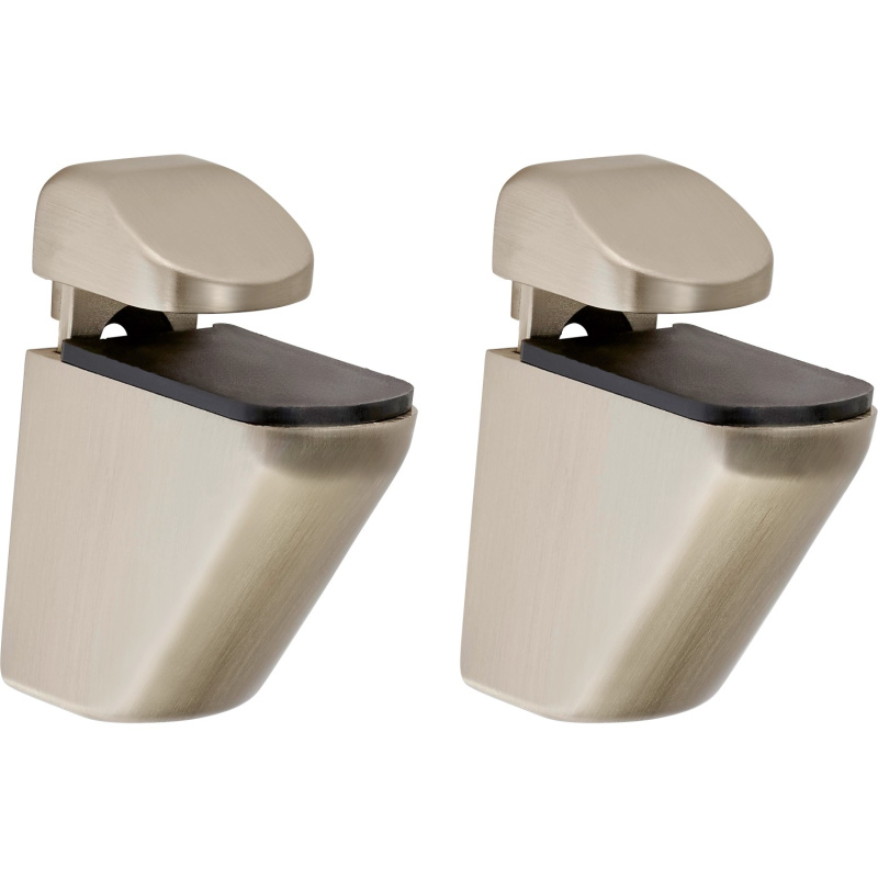 Sada nástěnných držáků polic Mini, 4-18 mm, 10 kg, kartáčovaný nikl, 2 ks