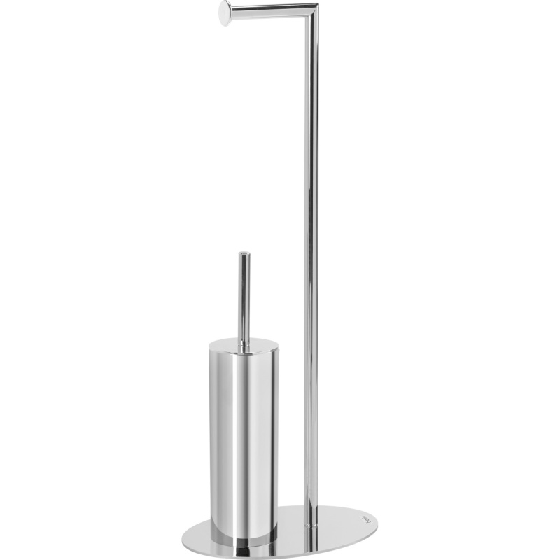 baliv WC štětka s držákem toaletního papíru ST-6865, chrom, 28,3 x 20 x 72 cm