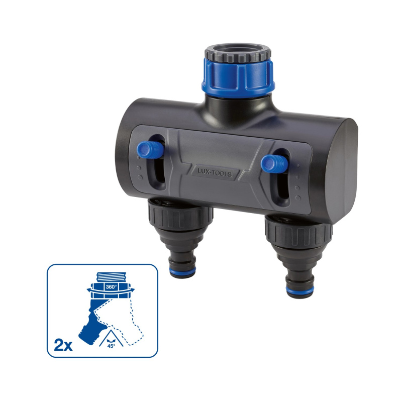 LUX 2cestný rozdělovač 26,4 mm (G 3/4") na 33,3 mm (G 1")