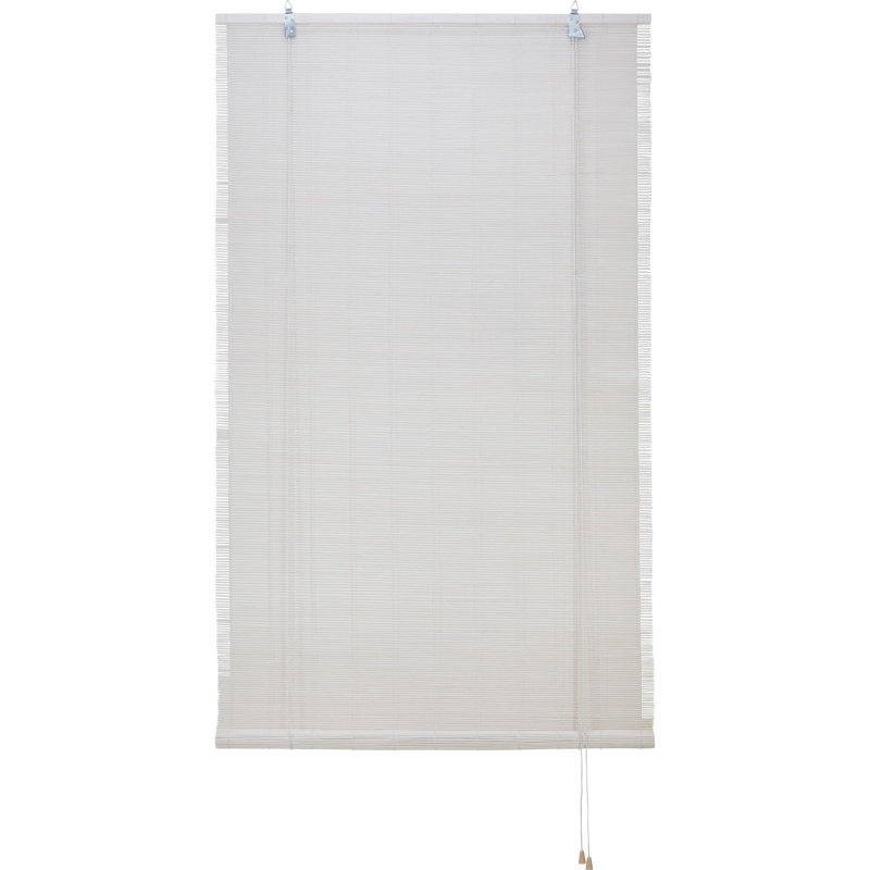 BWO Řasená bambusová roleta bílá 100 x 160 cm