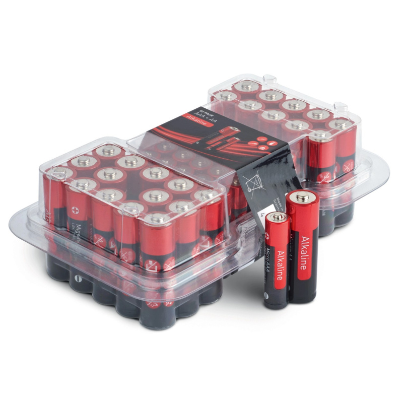 VLC Alkalické baterie Mignon AA LR06 1,5 V + Micro AAA LR03 1,5 V, 50 ks