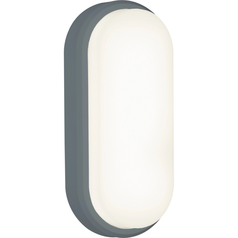 Oválné nástěnné LED svítidlo OL, 18 W, 1400 lm, 4000 K, antracit, 23 x 10,5 cm