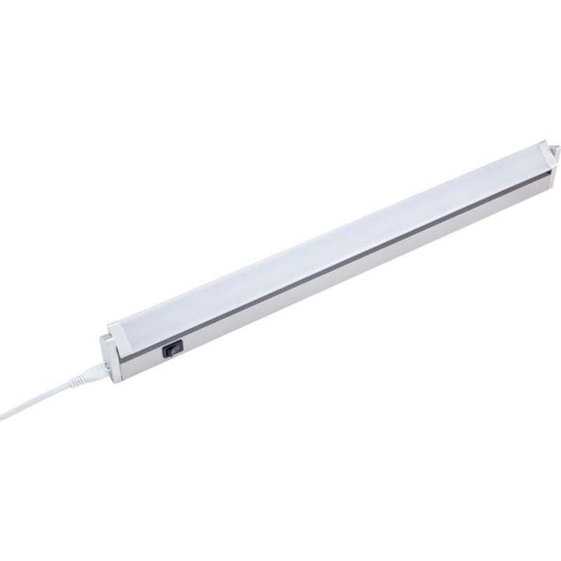 LED podhledové svítidlo Slim-line, 8 W, 600 lm, stříbrné, 2 x 6 x 56 cm