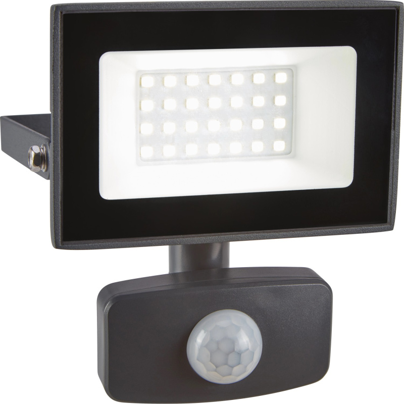 BWO LED reflektor 20 W 1800 lm 5000 K IP44 šedý 12,5 x 10 x 5 cm s detekt.pohybu