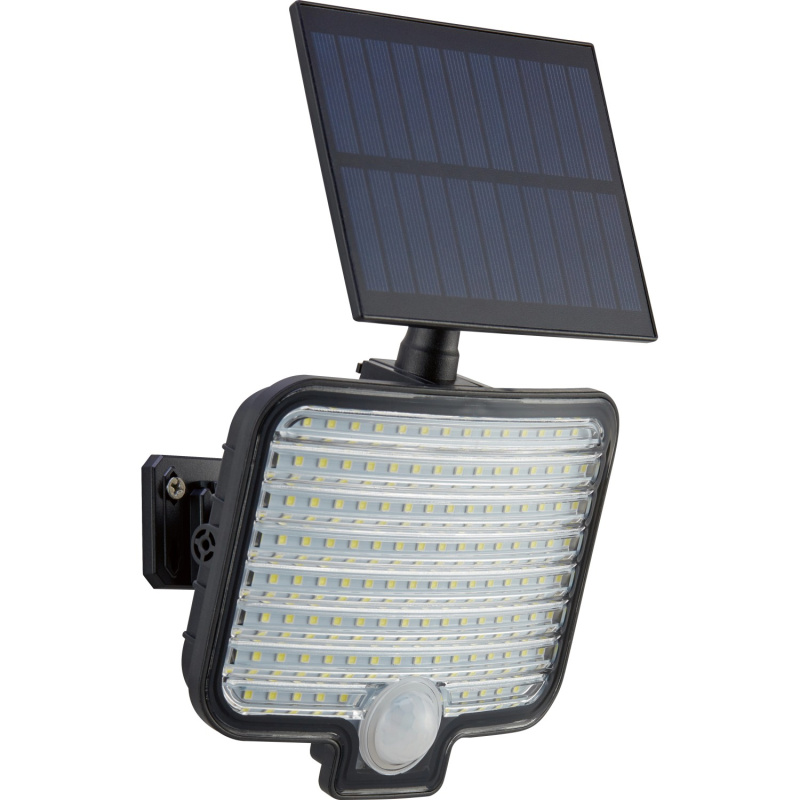 Nástěnný solární LED reflektor s det. pohybu, 5 W, 550 lm, IP44, denní bílá