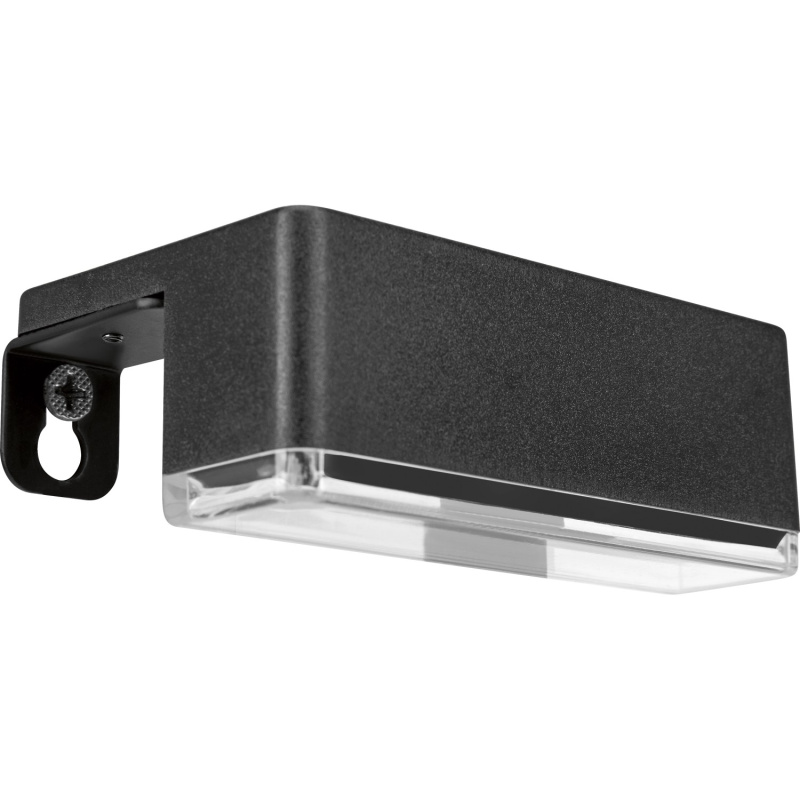 Solární nástěnné LED svítidlo, 15 lm, černá, 9,5 x 3,5 x 6 cm, 2 ks
