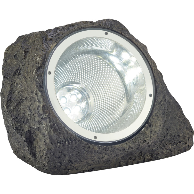 Dekorativní solární LED svítidlo v podobě kamene, šedá, IP44, 10 x 15 x 11 cm