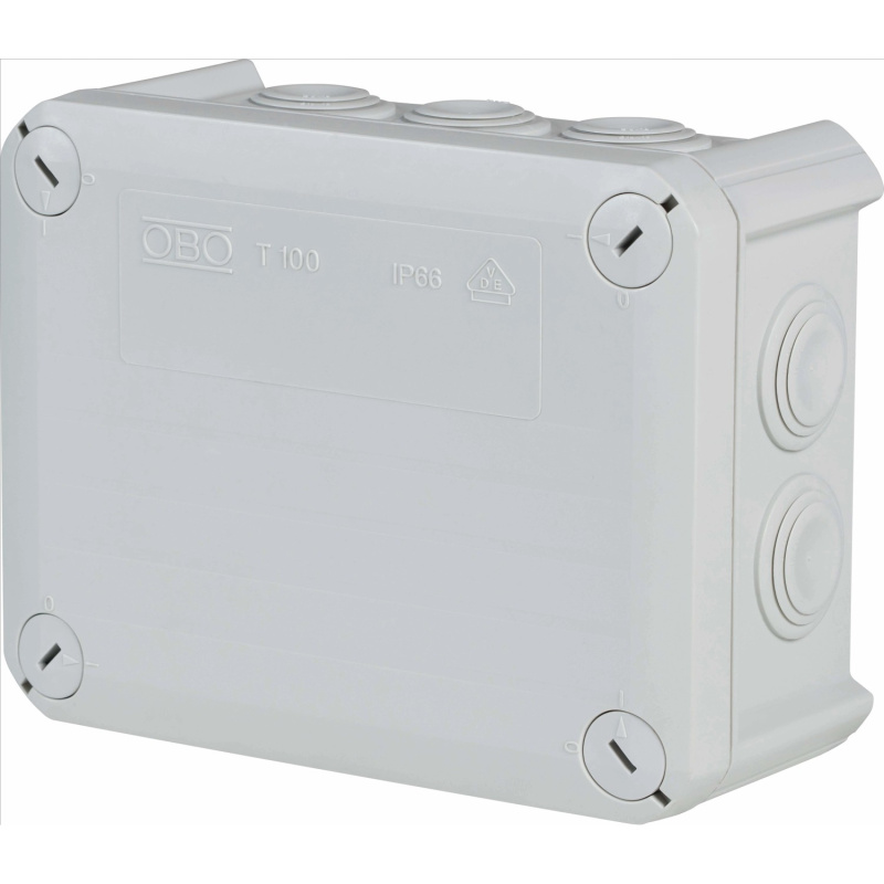 OBO Rozbočovací krabice na omítku 150 x 116 mm IP66 šedá