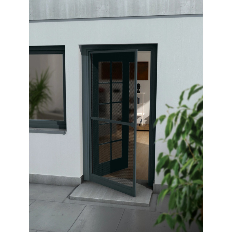 OBI Hliníkový rám se sítí do dveří, antracit, 215 x 100 cm