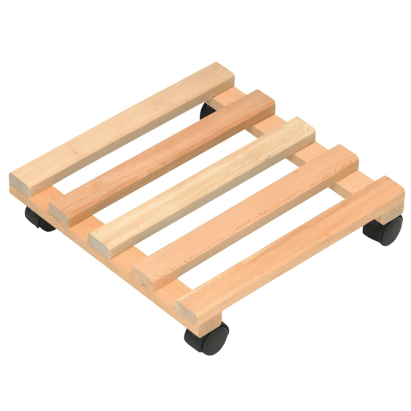 OBI Vozík pod květináč hranatý buk 35 x 35 cm