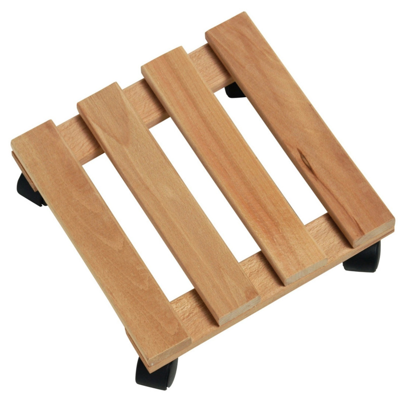 OBI Vozík pod květináč hranatý buk 25 cm x 25 cm