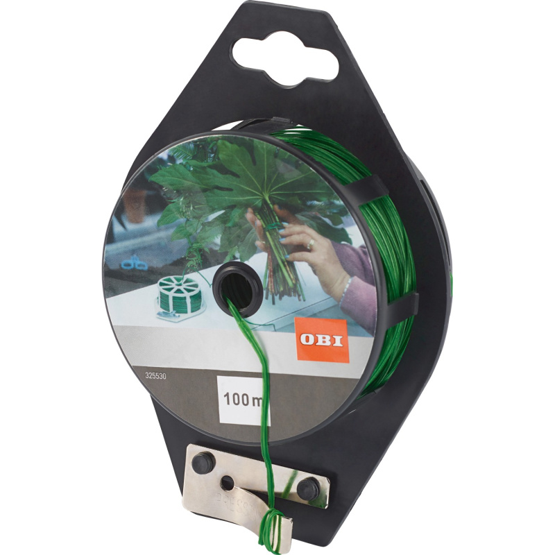 Plochý vázací drát průměr 0,4 mm délka 100 m zelený