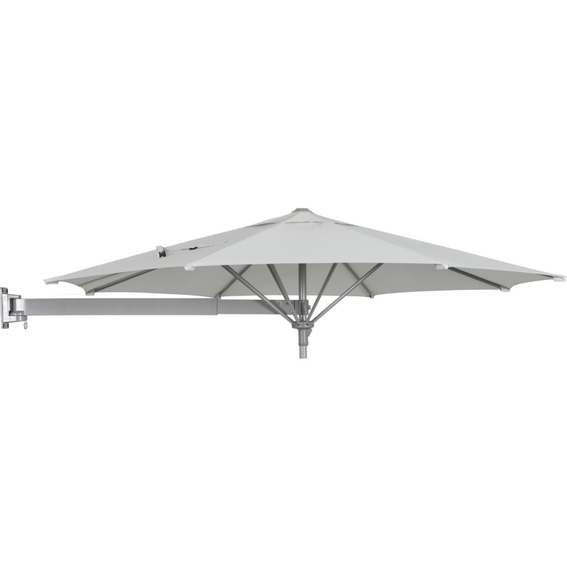 Nástěnný slunečník Techado, šedá/stříbrná, pr. 245 cm